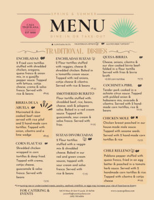 Casa Tequilana – Your Local Spot for Traditional Mexican Dishes
